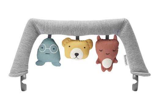 BabyBjörn Soft Friends toy bell close-up encourages sensory exploration