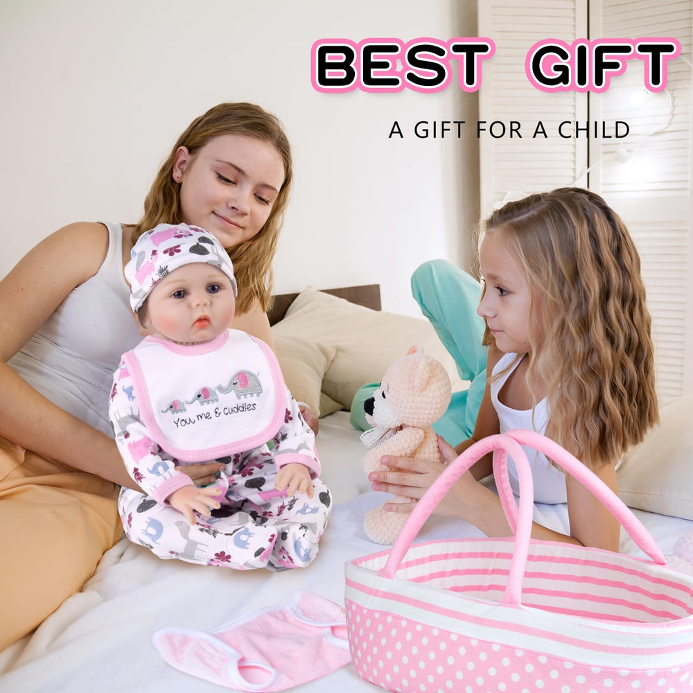 Babyfere animal-pattern romper adds playful realism to 17–22 inch dolls.