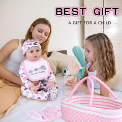 Babyfere animal-pattern romper adds playful realism to 17–22 inch dolls.