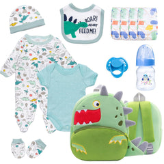 Babyfere dinosaur backpack for reborn dolls with ample space for outfits and on-the-go play