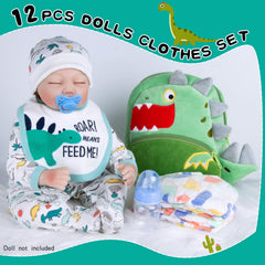 Babyfere dinosaur bib keeps outfits clean during imaginative feeding moments