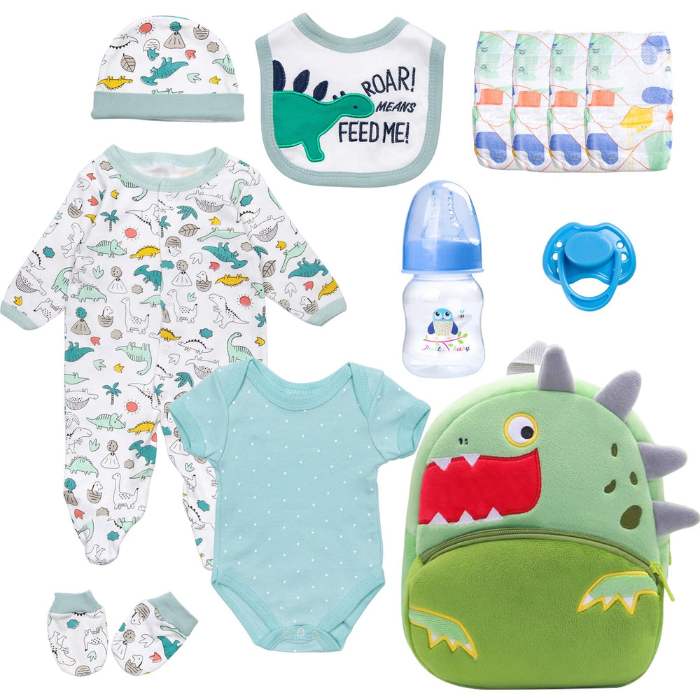 Babyfere dinosaur hat completes outfits and keeps tiny dolls cozy