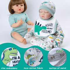Babyfere dinosaur pacifier attachment adds cute realism to doll snacking