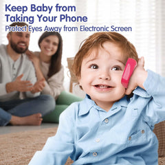 BABYFUNY phone-buttons-15 close-up shows fine motor exploration for little fingers.