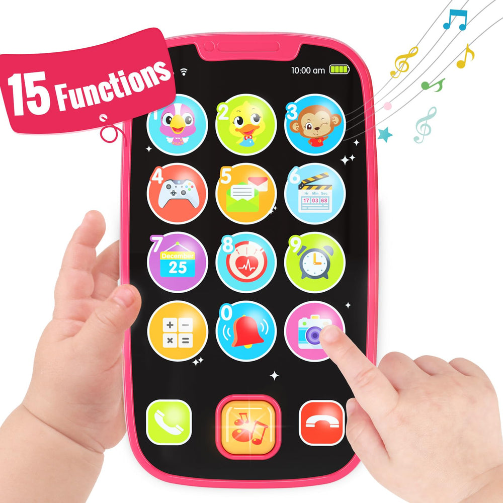 BABYFUNY toy phone front view promotes imaginative play and screen-free entertainment.