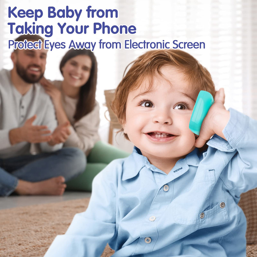 BABYFUNY toy phone close-up of camera sound and music modes for sensory play.