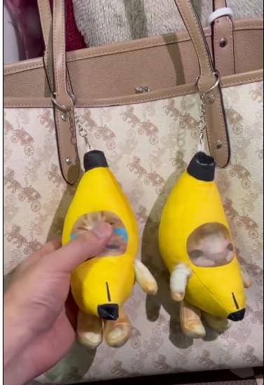 Babylounger 7-inch banana cat plush room decor with bright color
