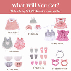 BABESIDE 12-15 inch doll headbands set — playful accessories for outfits