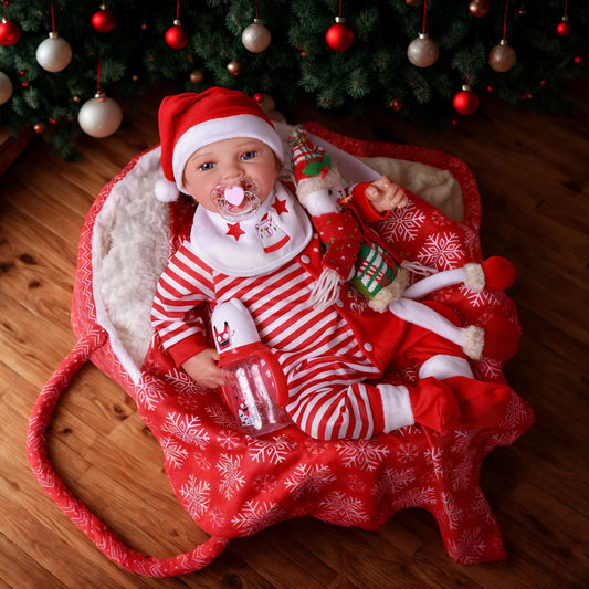 BABESIDE 9-piece reborn doll clothes with bassinet ready for pretend play