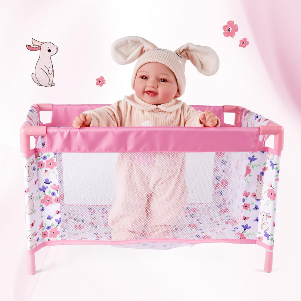 Babyside Doll bed assembly without tools for quick setup.