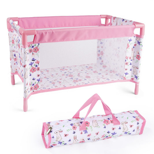 Babyside Reborn baby doll crib expanded size for easy play and nap time.