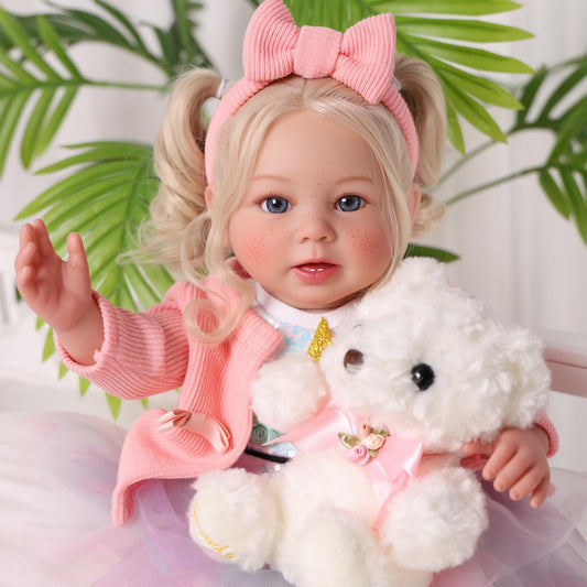 BABESIDE Stella lifelike doll posing for imaginative play and display.