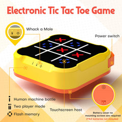 Bacare Tic Tac Toe Bolt Game side view emphasizes portable form for quick in-car fun.