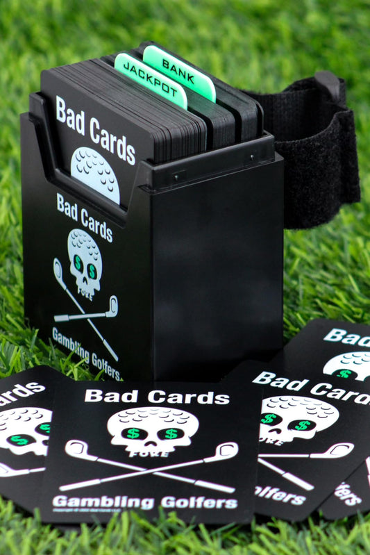 Bad Cards Fore Gambling Golfers weatherproof cards for all-season rounds on the course.