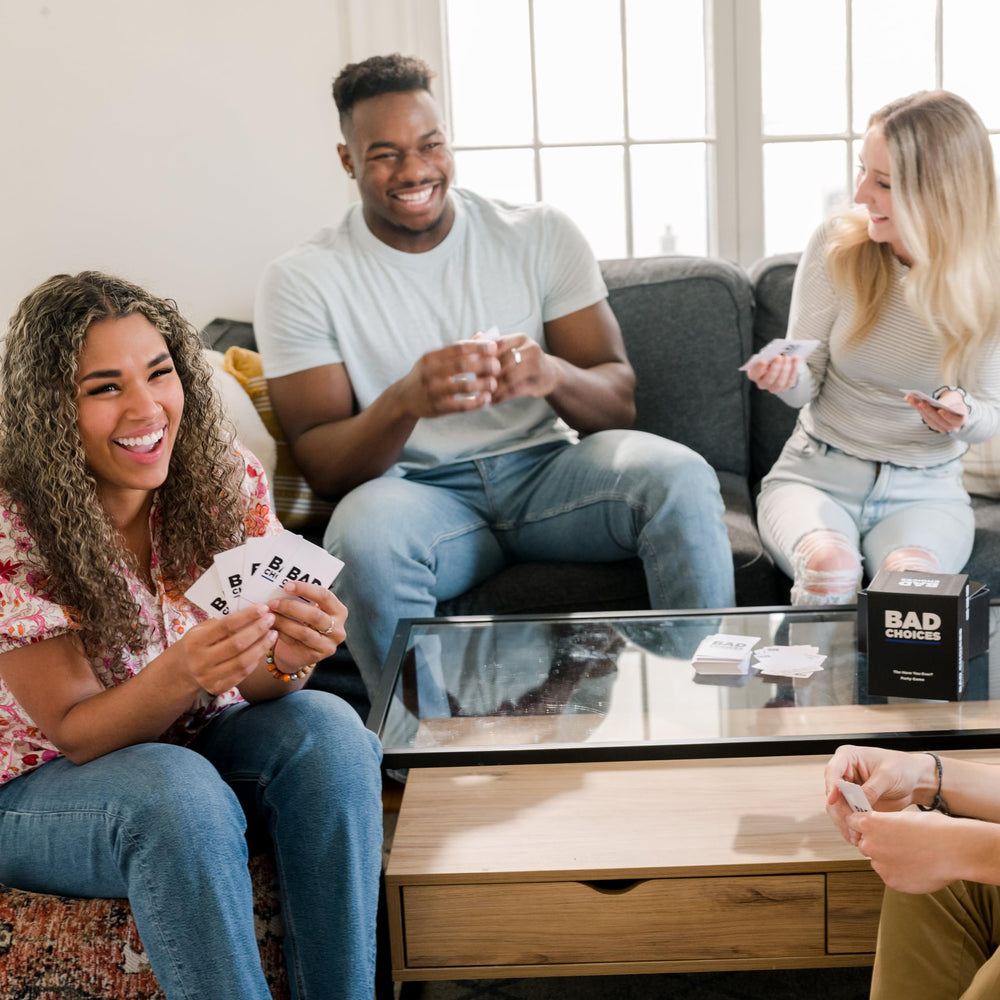 Bad Choices play setup with friends, easy to learn and start laughing