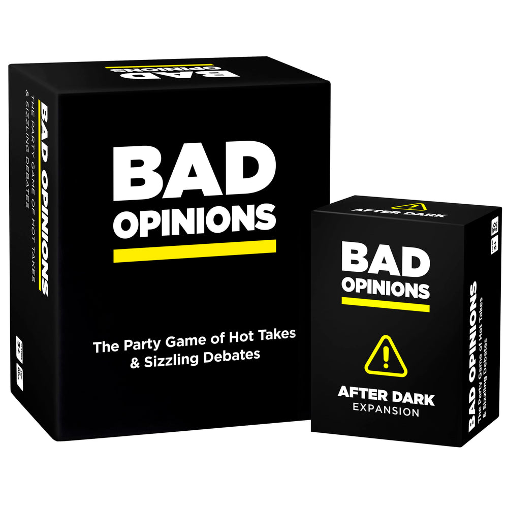 BAD OPINIONS box-open, quick setup for a lively party night with friends.