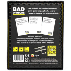 BAD OPINIONS party-night ideal for White Elephant nights with friends.
