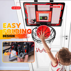 BADGOAL over-door hoop assembly shows quick install and door protection.