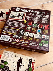 Bag of Dungeon portable pouch keeps all components organized.
