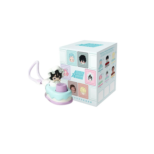 Bahomu anime blind box figure on desk ready to brighten your space with cute charm.