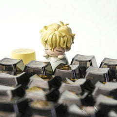 Bahomu mechanical-keycaps figure pairs with desk setups and keycaps.