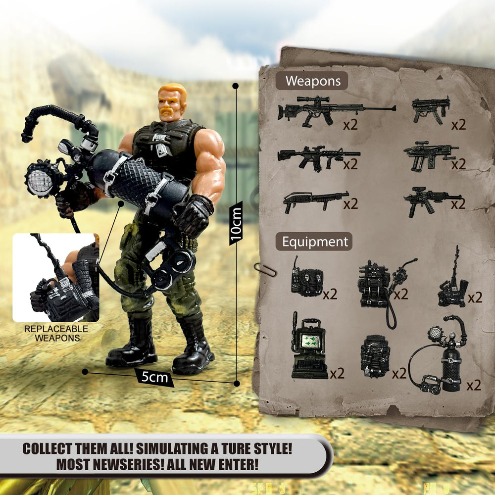 Baimiby army men promote imaginative play with accessories and figures.