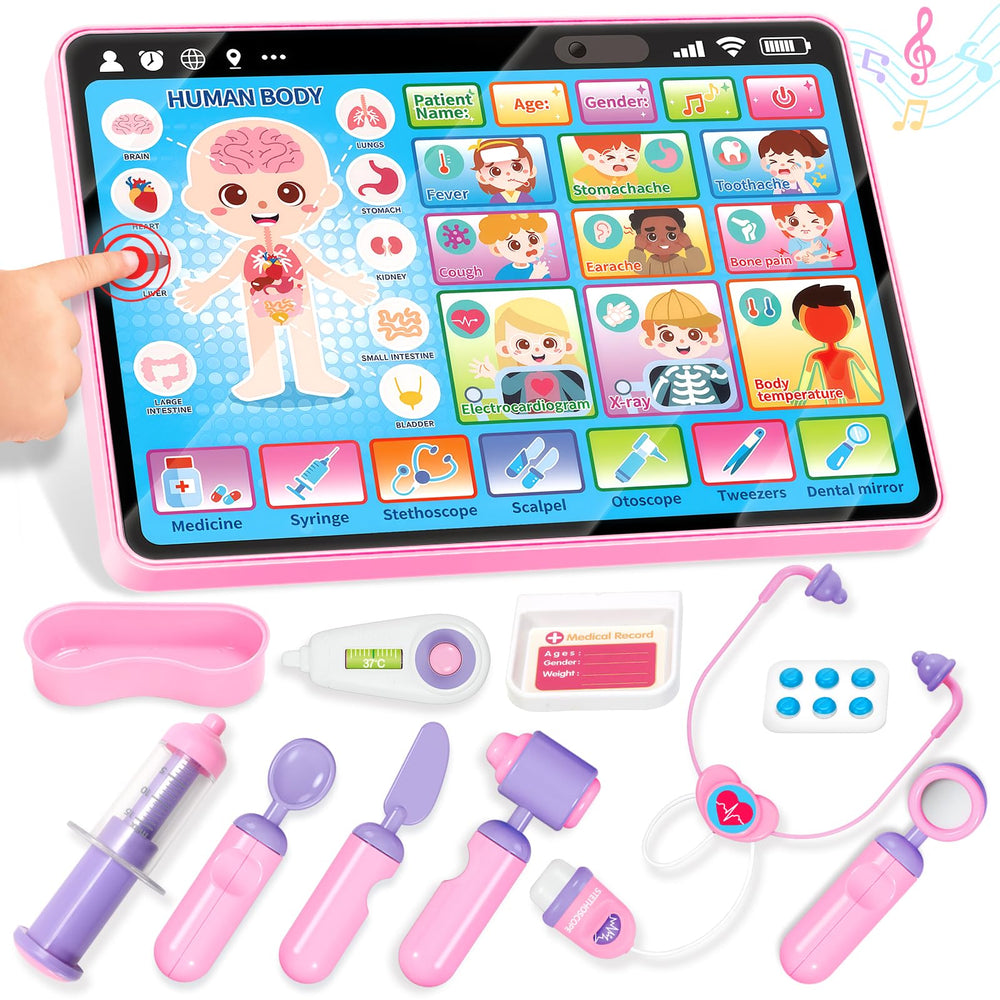 BainGesk Doctor Kit tablet play boosts imaginative learning during pretend visits.