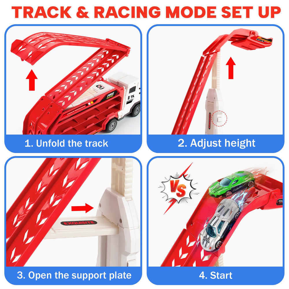 Baingesk dual race track for competitive play with family