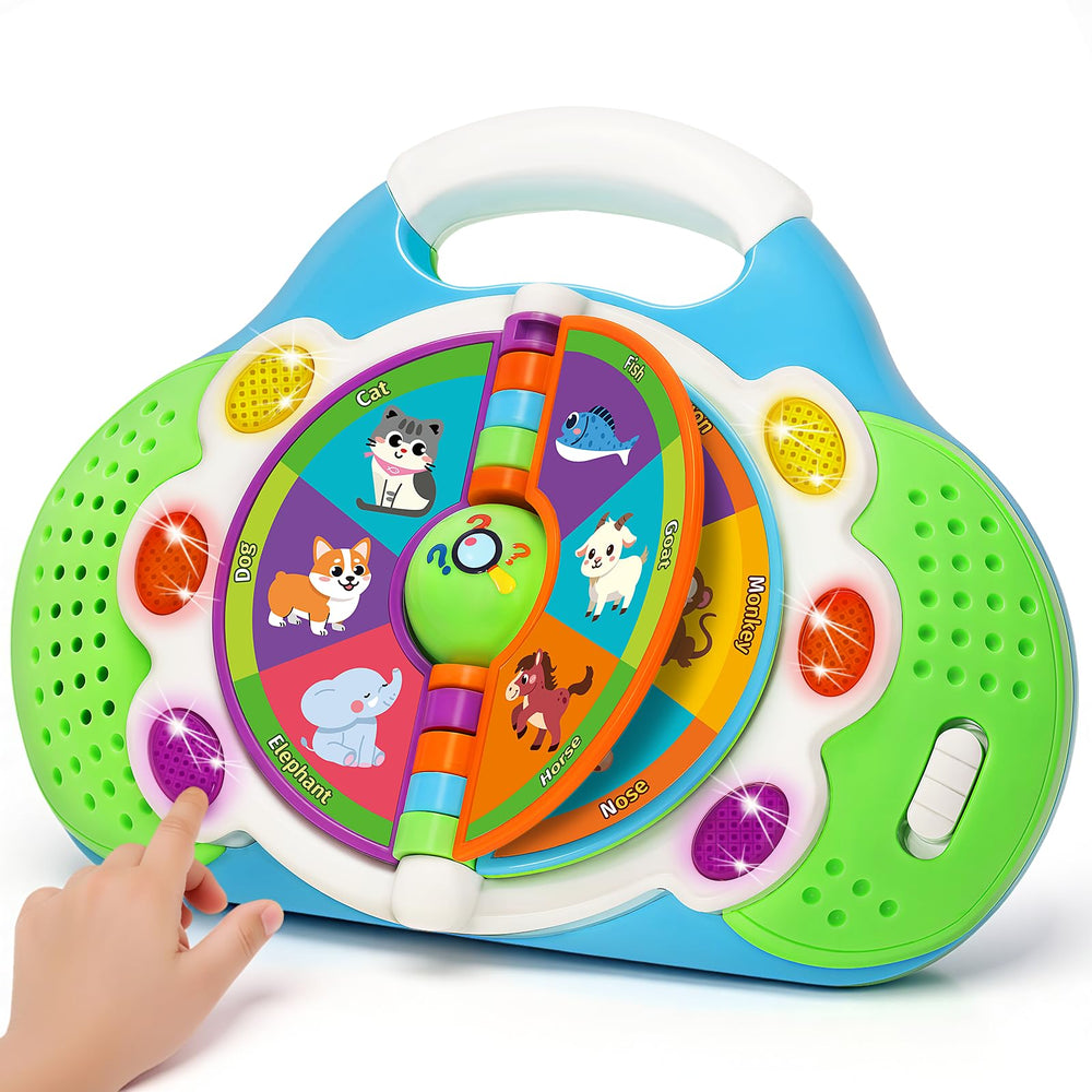 BainGesk learning toy flip board shows colors and shapes for early literacy
