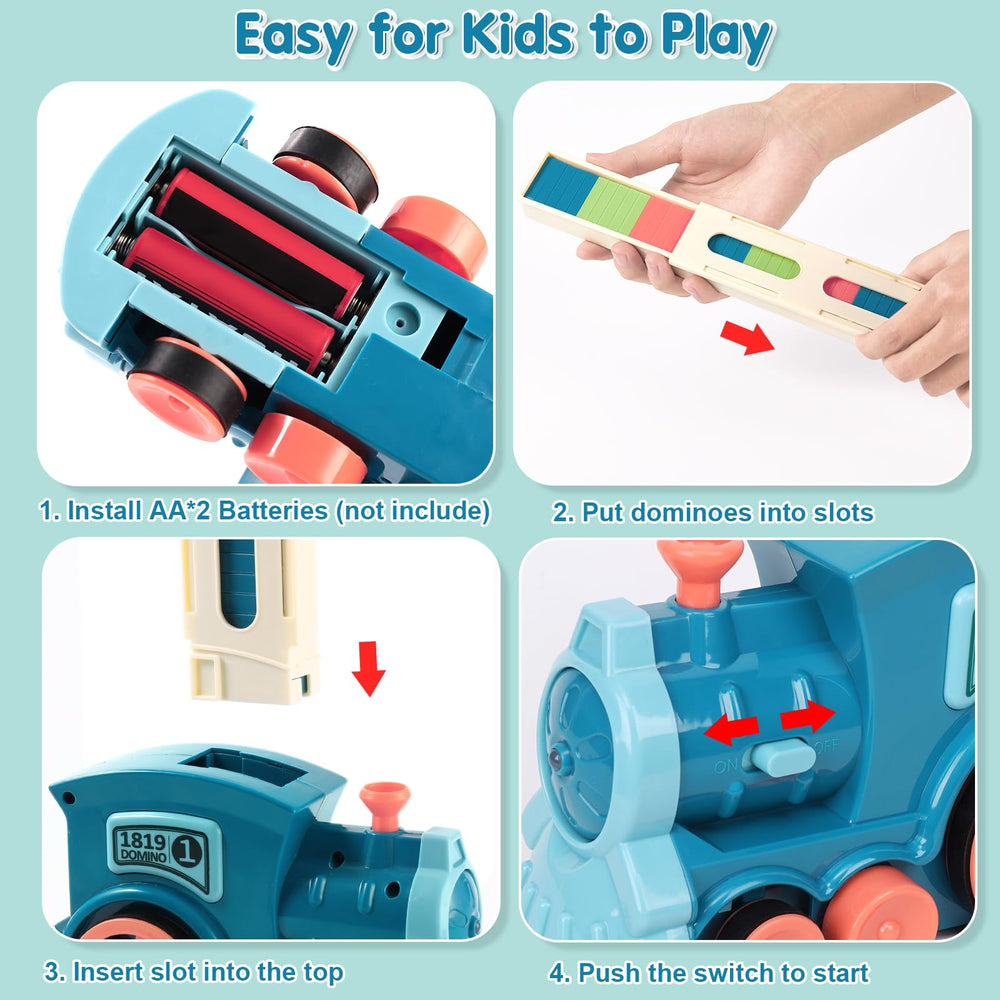 BAIWER domino train setup in seconds for quick play sessions