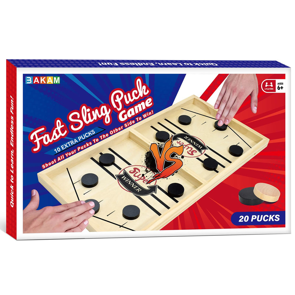 BAKAM beach or backyard fun with portable slingshot puck game