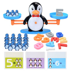 BAKAM Penguin Balance Scale with number blocks for counting fun and fine motor practice.