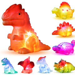 Bakatatoyz dilophosaurus bath toy with color changing lights for bath time in water