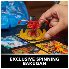 Bakugan Battle Arena spinning action showcasing the Dragonoid in play