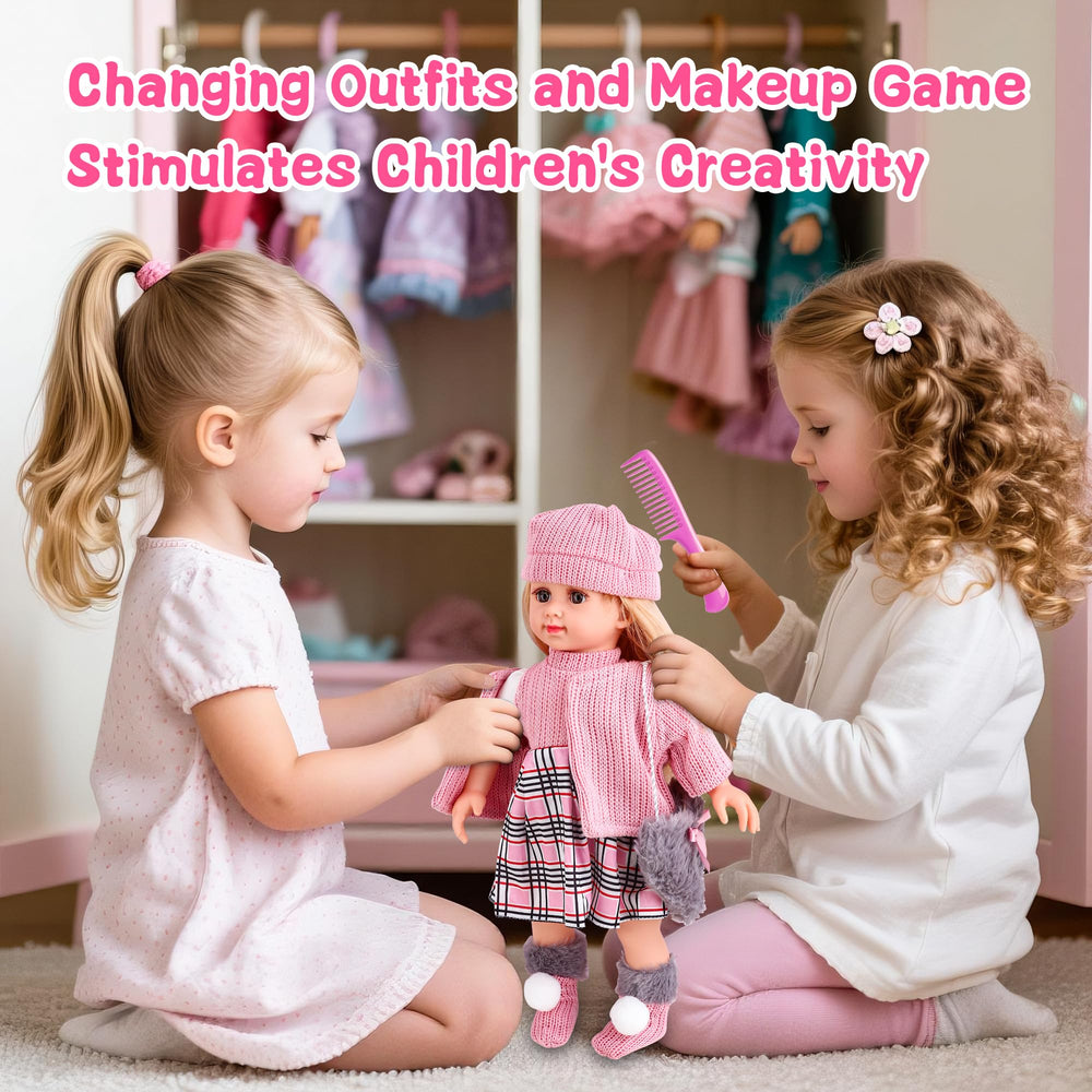 Baljinder single-shoulder bag accessory enhances 18-inch doll fashion.