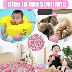 2.2in Ball Pit Balls with smooth edges protect tiny hands.