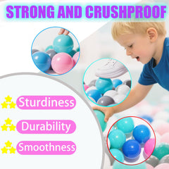 Ball Pit Balls storage bag keeps colors organized and portable.