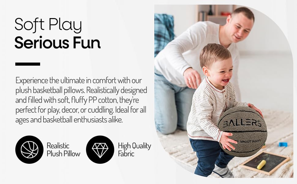 Ballers Plush Basketball Pillow easy to clean and reuse
