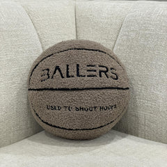 Ballers Plush Basketball Pillow features sturdy construction for durable use