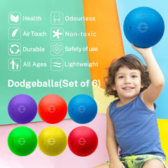 BallFUN mesh storage bag keeps dodgeballs organized and portable.