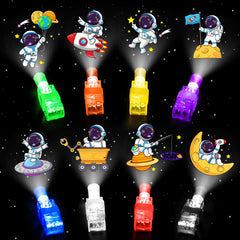Bamamon finger lights with astronaut pattern glow for classroom party favors