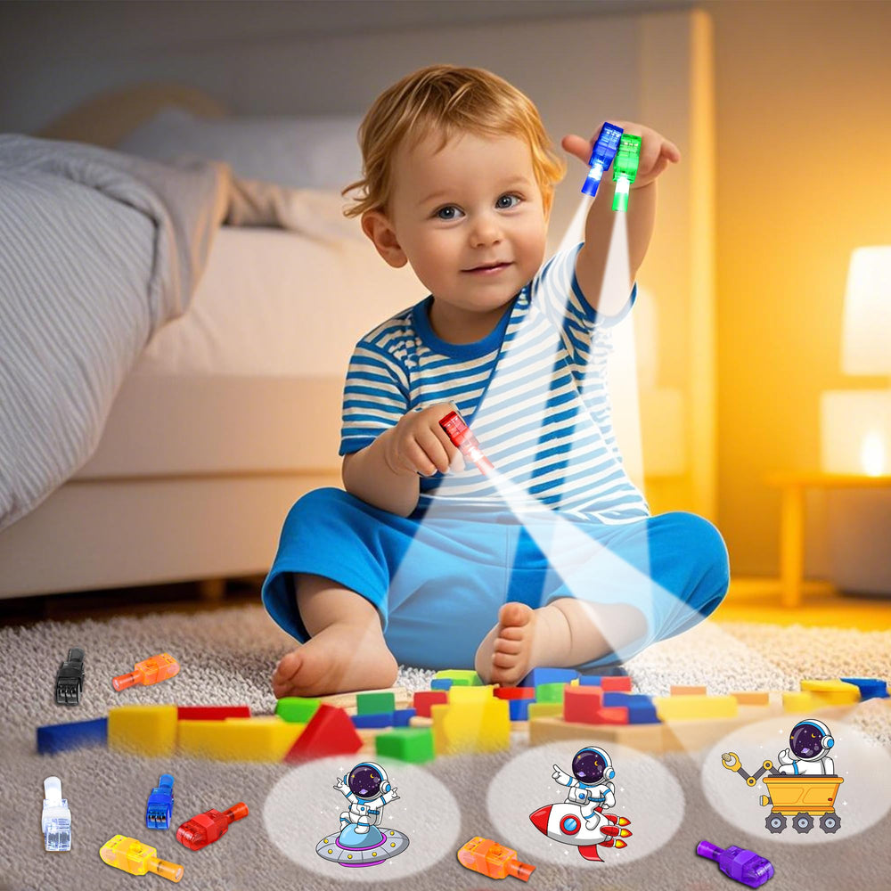 Bamamon finger lights with galaxy pattern glow for night play