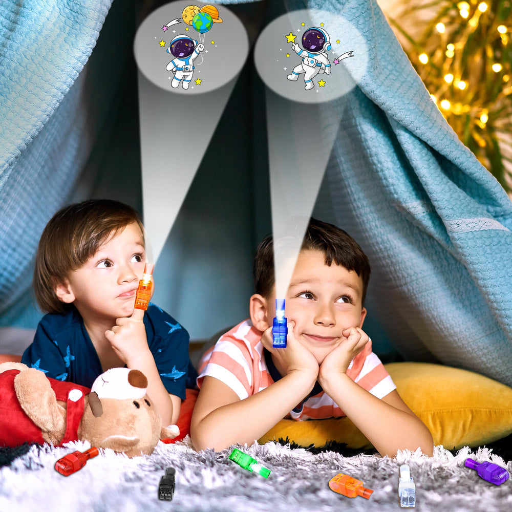 Bamamon finger lights with solar system pattern glow for space-themed events