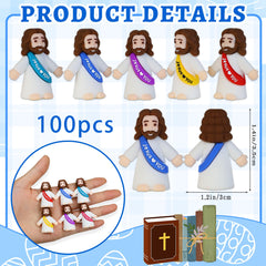 Bamamon mini Jesus figurine compact design ideal for classroom rewards and crafts.