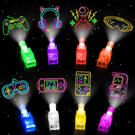 Bamamon video game finger lights glow vividly for a 32-piece party set.