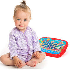 Bambiya tablet showing letters and numbers on screen for early learning