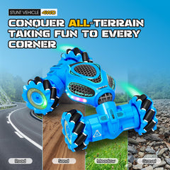 Bamiwe gesture-sensing RC stunt car performing 360 spin