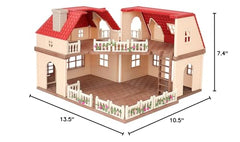 BananMelBM Family Cozy Cabin Doll House durable solid materials for active play.