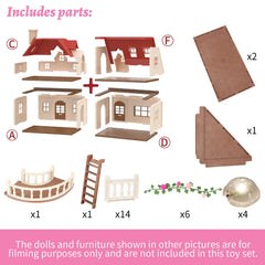 BananMelBM Family Cozy Cabin Doll House gift-ready packaging for gifting occasions.