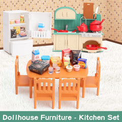 BananMelonBM dollhouse fridge and dishwasher highlighting compact design for tidy play